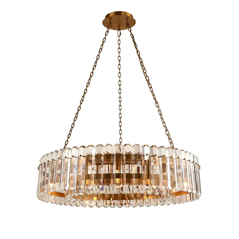 Candelabru mare tambur lat cu acrilic transparent