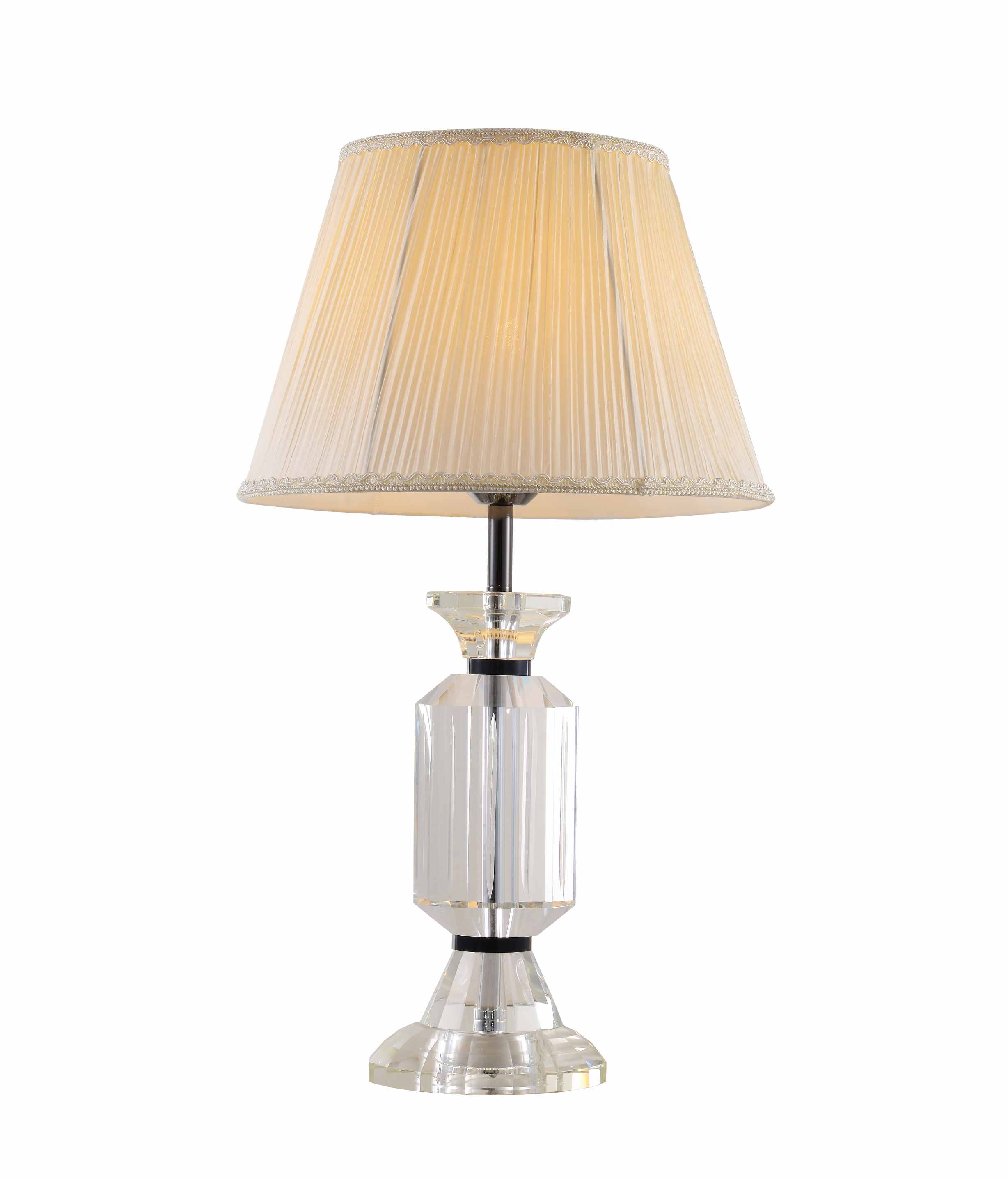 Lampă de masă din cristal transparent de lux