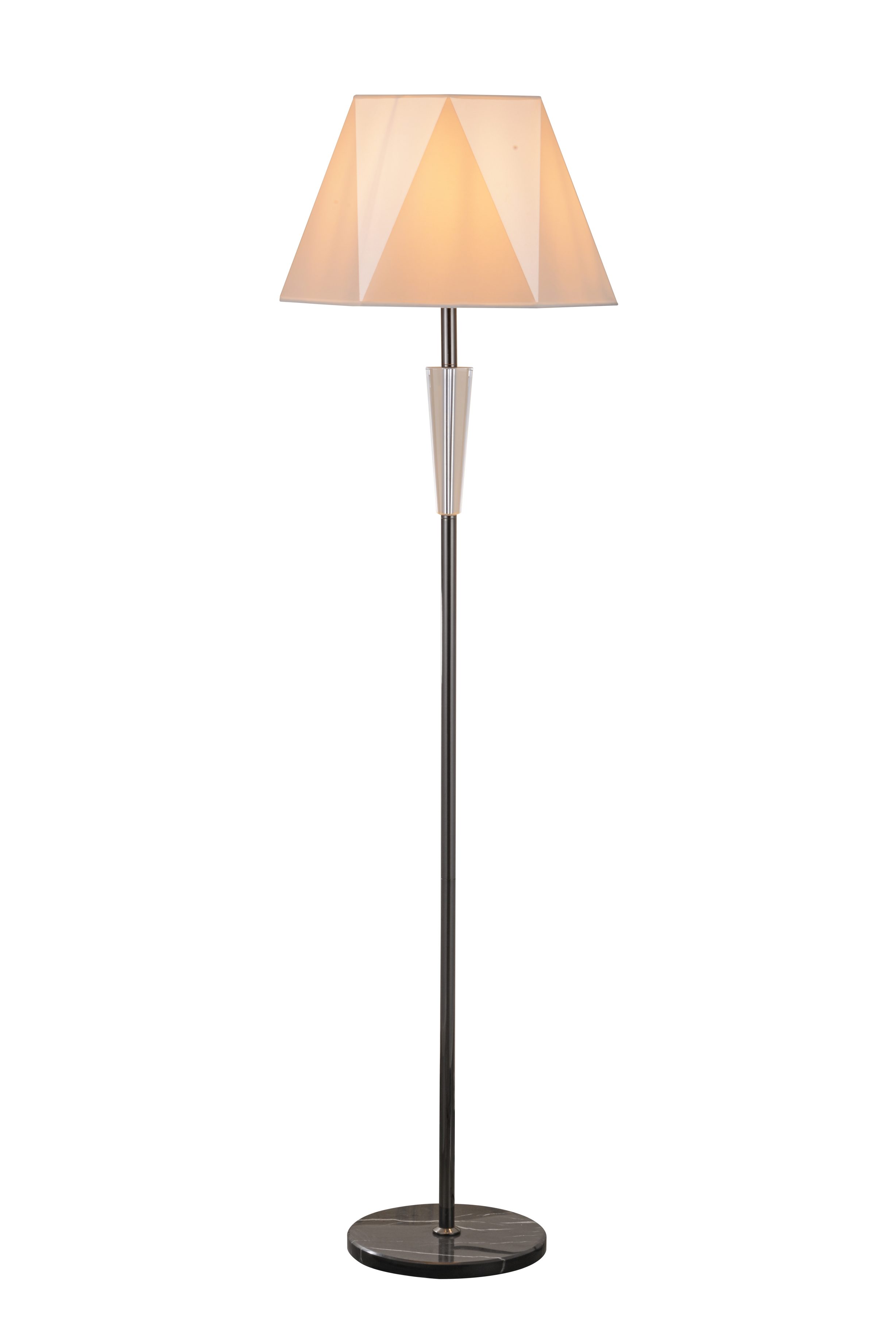 Lampă de podea modernă cu accent de cristal