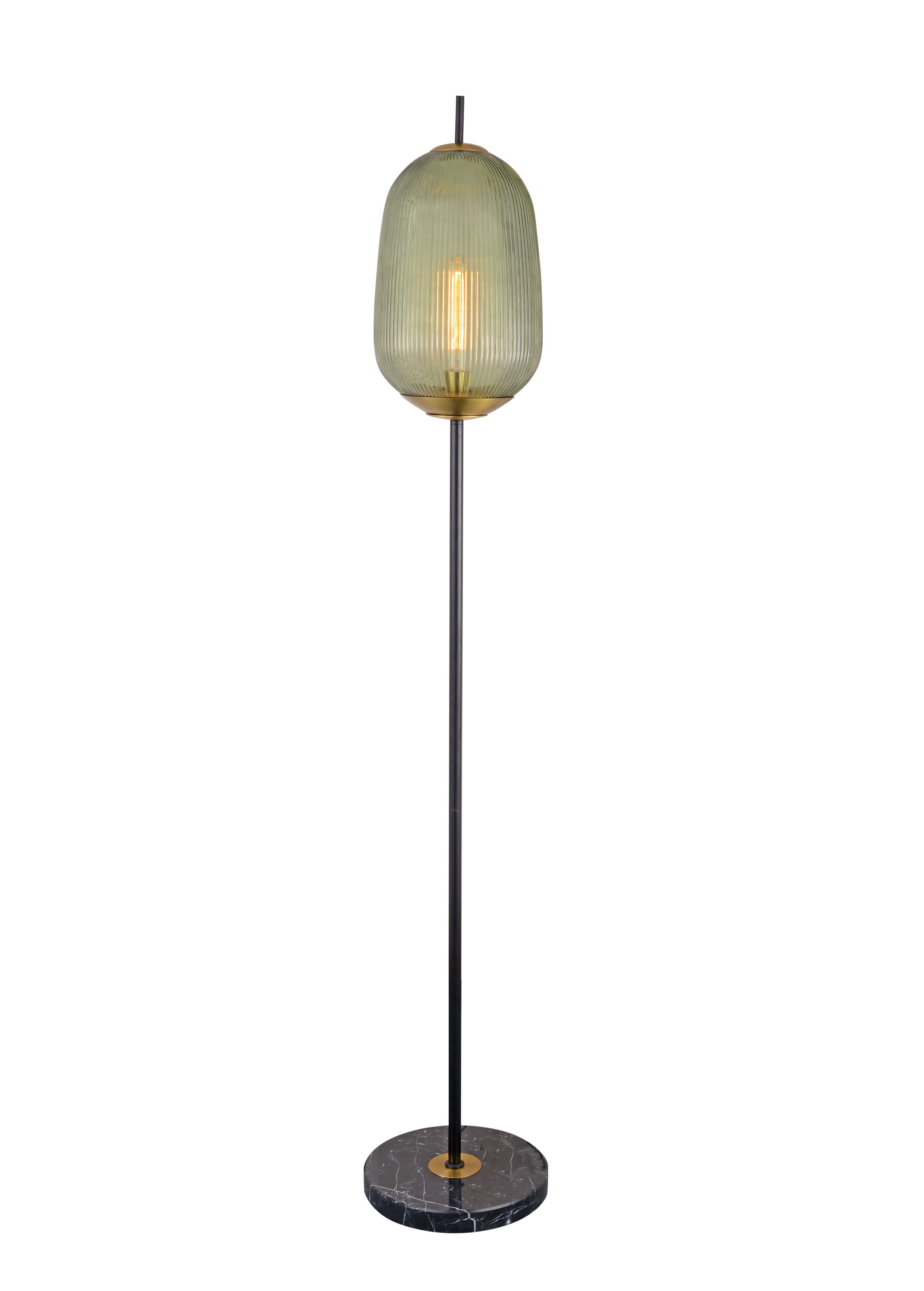 Lampă de podea din marmură din sticlă verde salvie